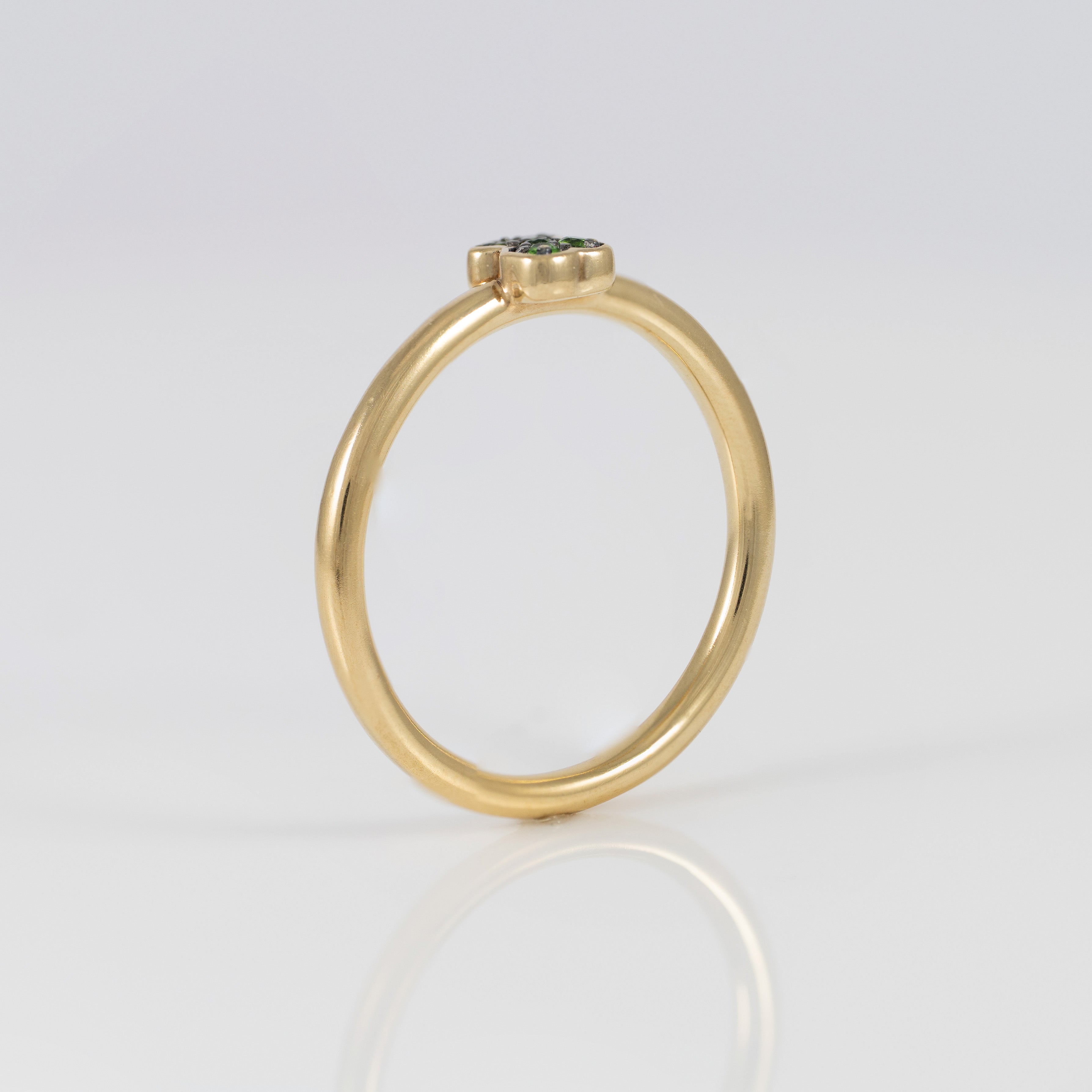 Anillo Tous de plata vermeil con oso de cromodiópsidos New Motif