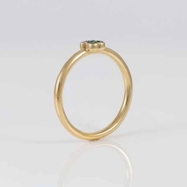Anillo Tous de plata vermeil con oso de cromodiópsidos New Motif