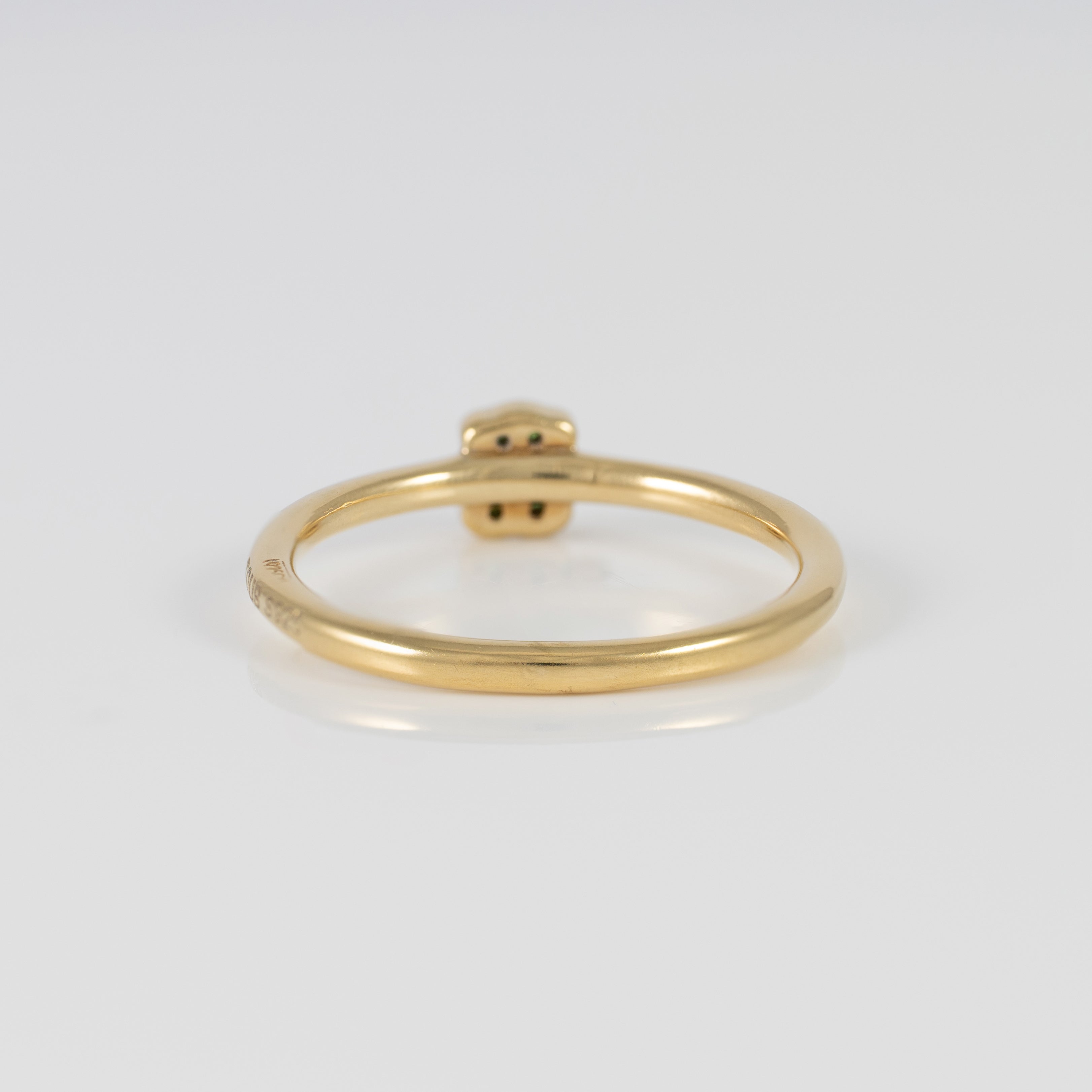 Anillo Tous de plata vermeil con oso de cromodiópsidos New Motif