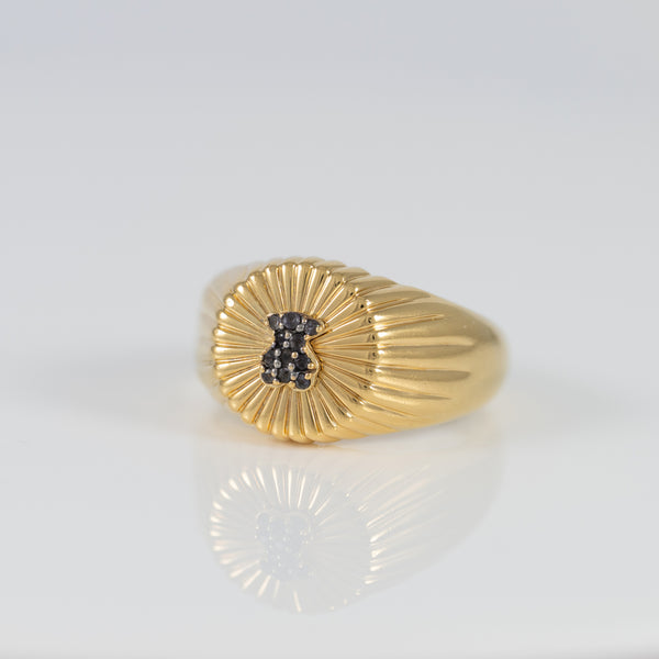 Anillo Tous de Plata Vermeil y Oso con Iolitas Iris Motif