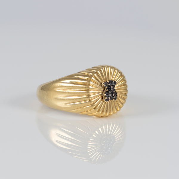 Anillo Tous de Plata Vermeil y Oso con Iolitas Iris Motif