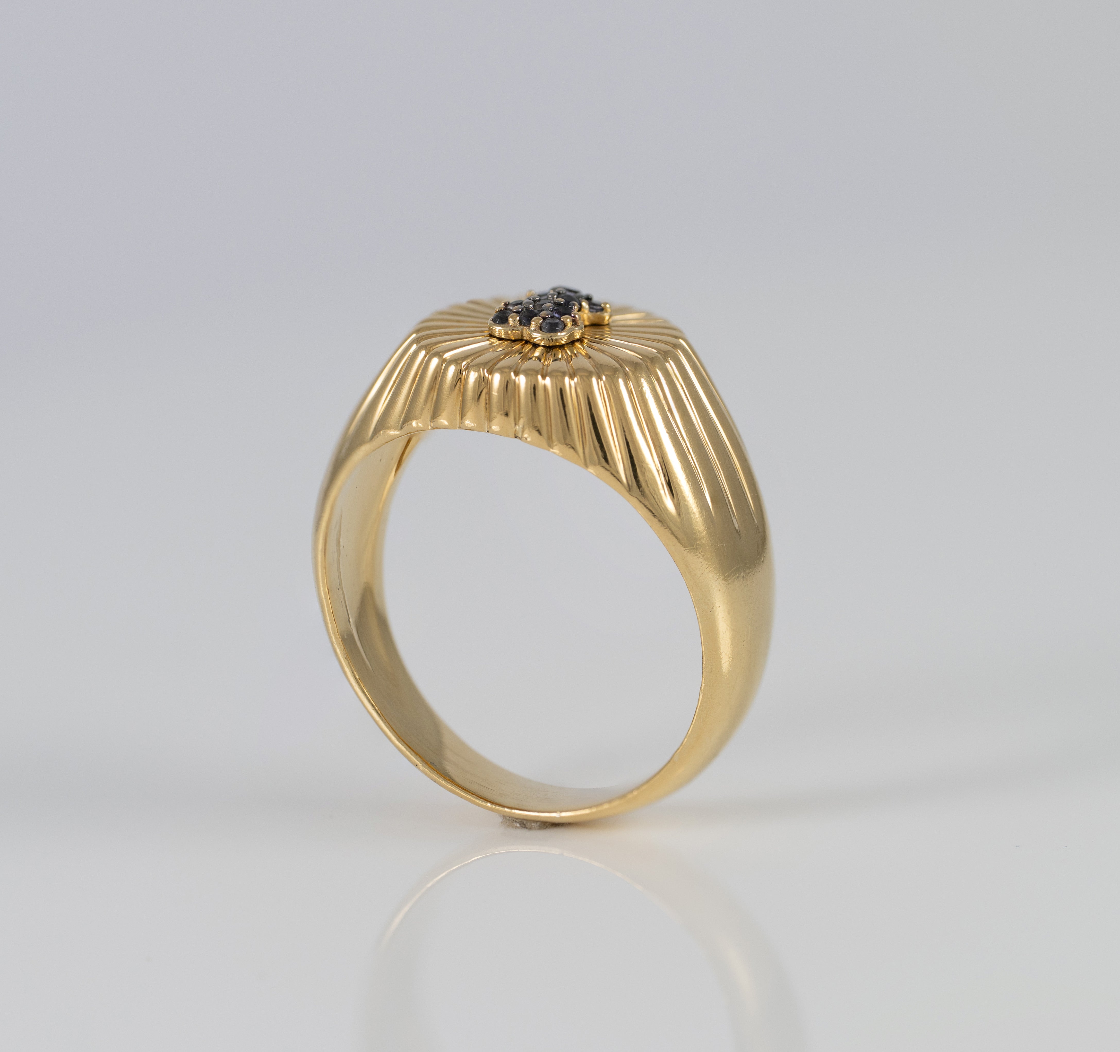 Anillo Tous de Plata Vermeil y Oso con Iolitas Iris Motif