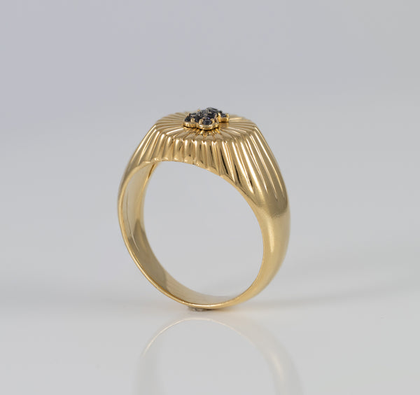 Anillo Tous de Plata Vermeil y Oso con Iolitas Iris Motif