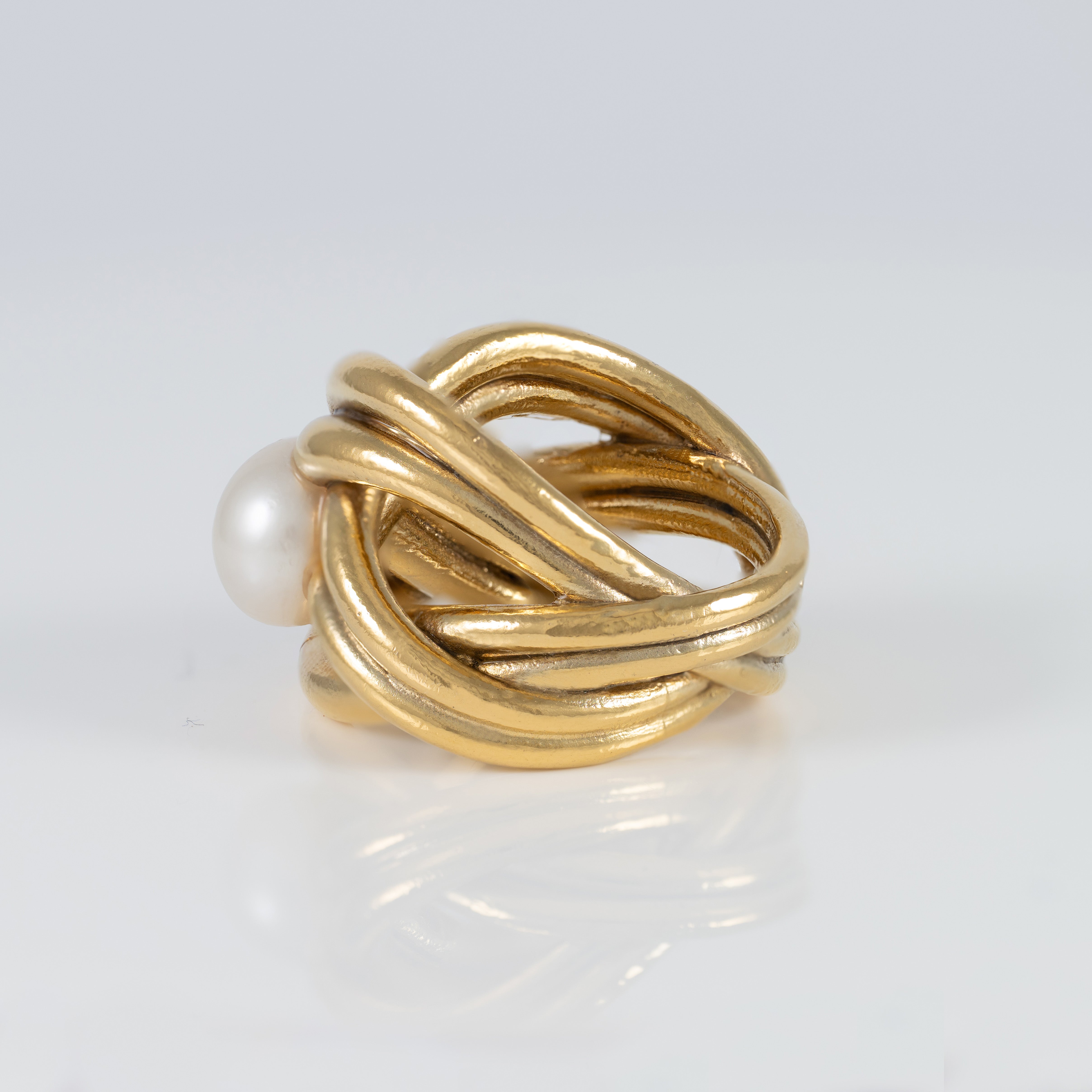Anillo Tous en Plata Vermeil y perla cultivada Pearls