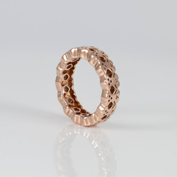 Anillo Tous de plata vermeil rosa motivos oso