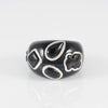 Anillo Tous de Resina Negra, Plata 925 y Ónix Domitous