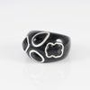 Anillo Tous de Resina Negra, Plata 925 y Ónix Domitous