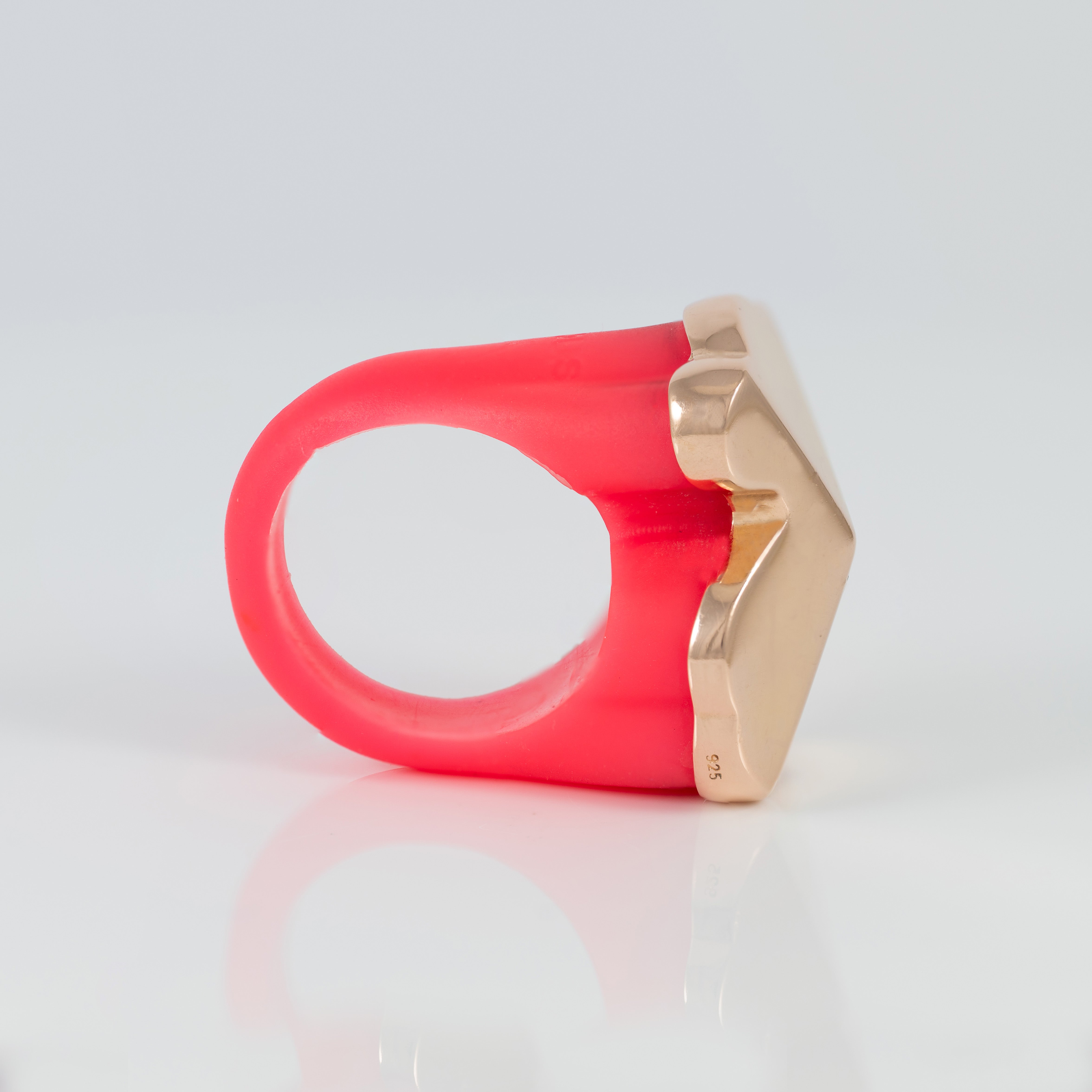 Anillo Tous Sandwich de Silicona y Plata vermeil