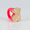 Anillo Tous Sandwich de Silicona y Plata vermeil