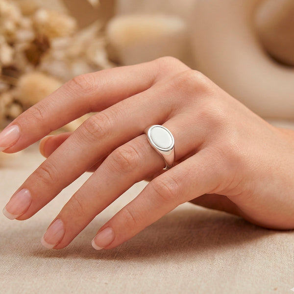 Anillo Tous sello de  Plata 925 Basics