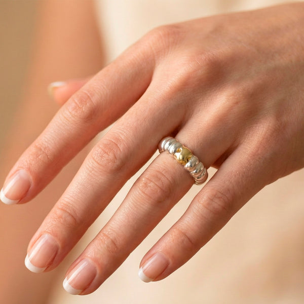 Anillo Tous en plata 925 Bicolor Virtual Garden