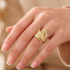 Anillo oro 18k 750 bolsa de dinero