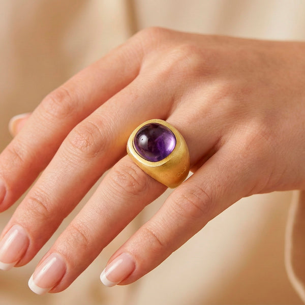 Anillo Tous Plata Vermeil y Amatista Nattfall