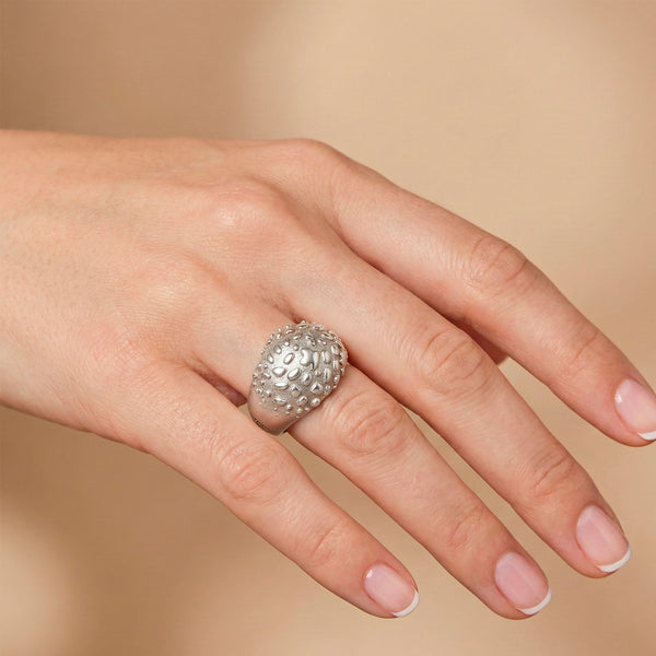 Anillo Tous abombado de plata 925 Dybe