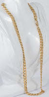 Cadena barbada de oro amarillo 18k 60cm