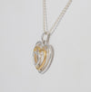 Cadena de bolas Tous con Colgante triple corazón Bickie de plata 925 y plata vermeil