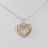 Cadena de bolas Tous con Colgante triple corazón Bickie de plata 925 y plata vermeil