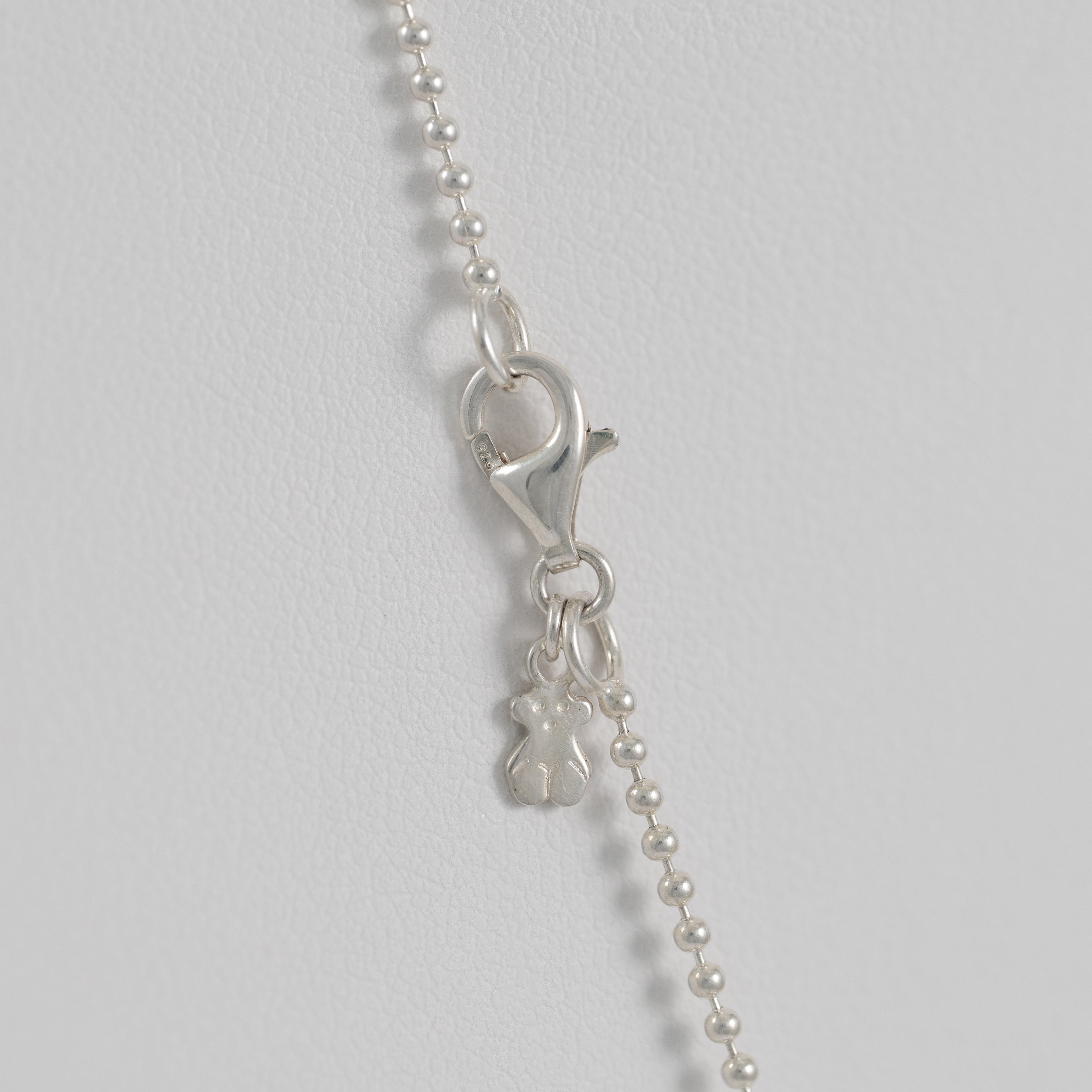 Cadena de bolas Tous con Colgante triple corazón Bickie de plata 925 y plata vermeil