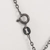 Cadena con colgante Teddy Bear 3D de plata pavonada con zafiros rosa