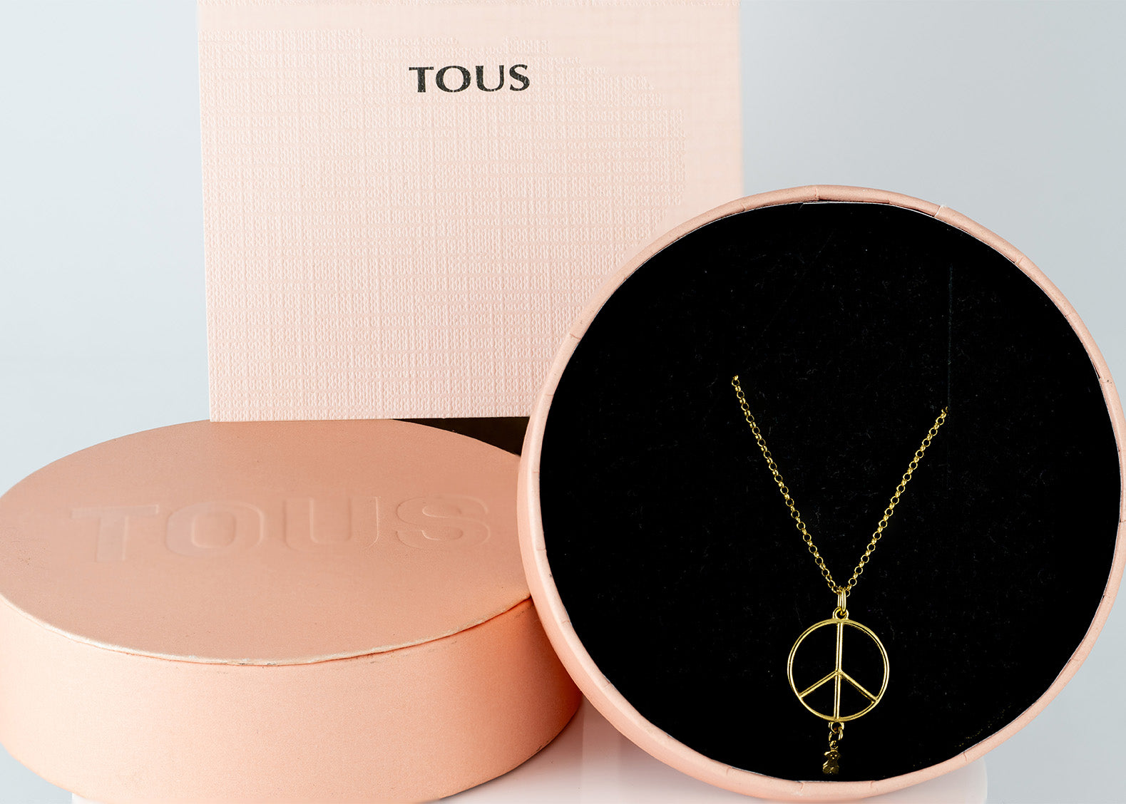 Cadena con colgante Tous Plata 925 Vermeil Símbolo de la Paz