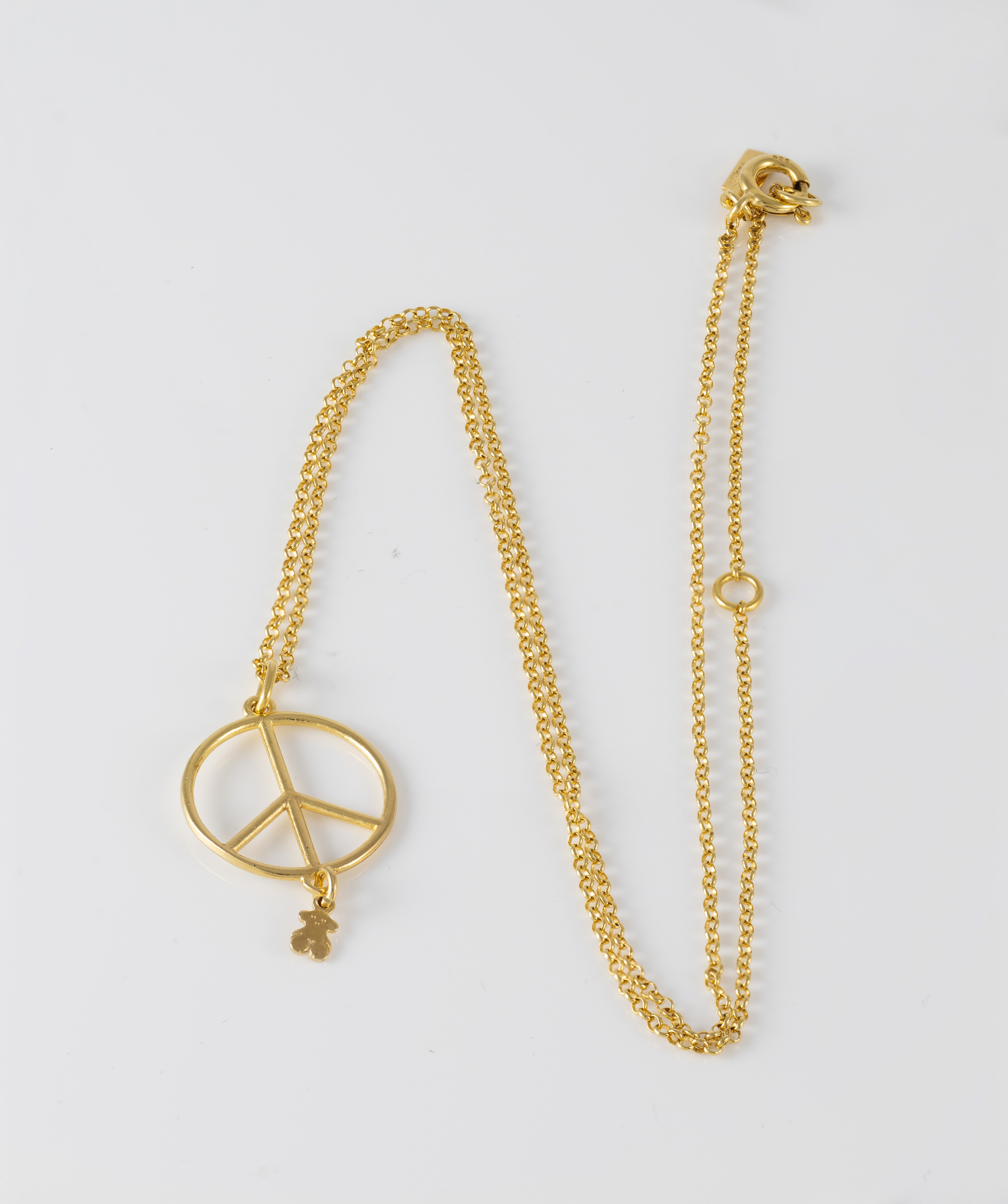 Cadena con colgante Tous Plata 925 Vermeil Símbolo de la Paz