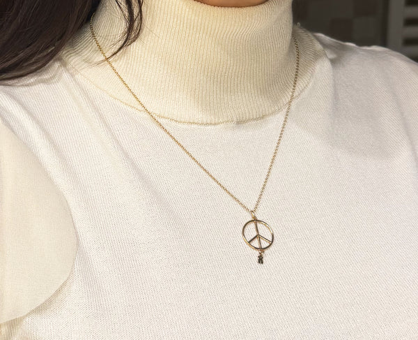 Cadena con colgante Tous Plata 925 Vermeil Símbolo de la Paz