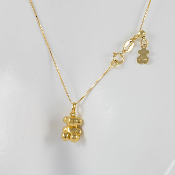 Gargantilla ajustable y colgante oso Tous de oro amarillo 18k