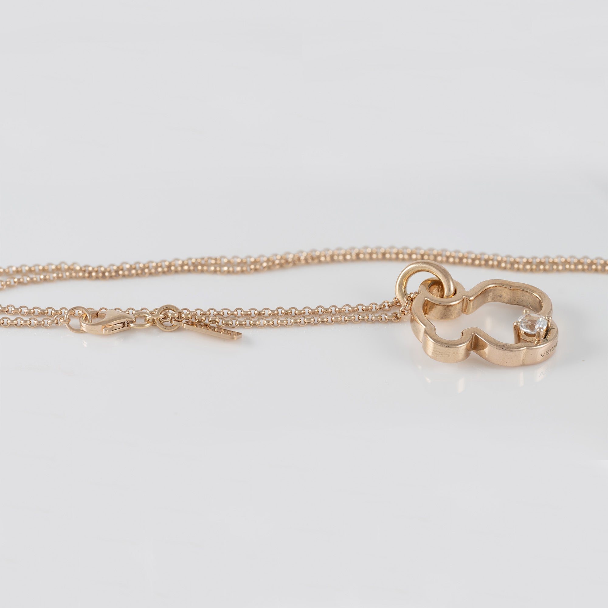 Cadena con colgante Tous Eklat de Plata Vermeil Rosa con Topacio