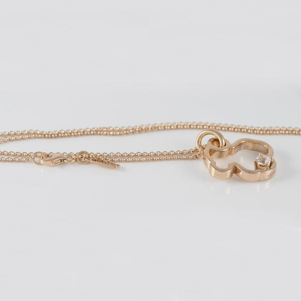 Cadena con colgante Tous Eklat de Plata Vermeil Rosa con Topacio
