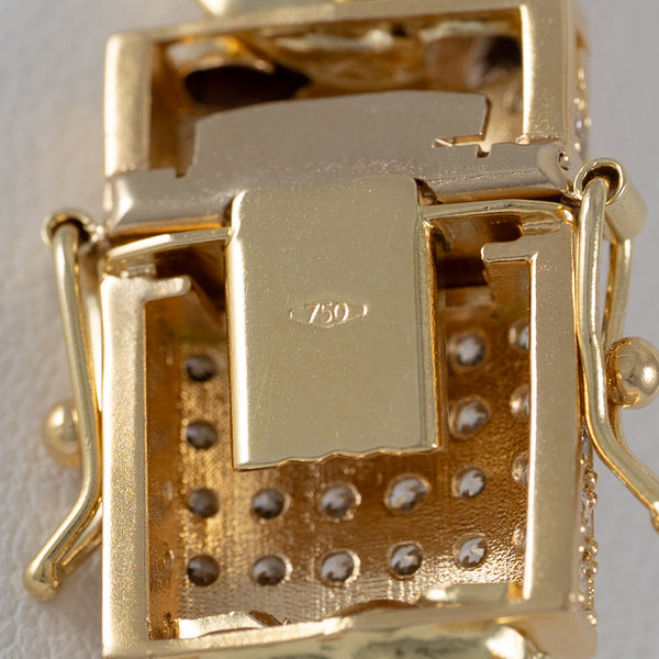 Cadena barbada cubana oro 18k 750 60cm