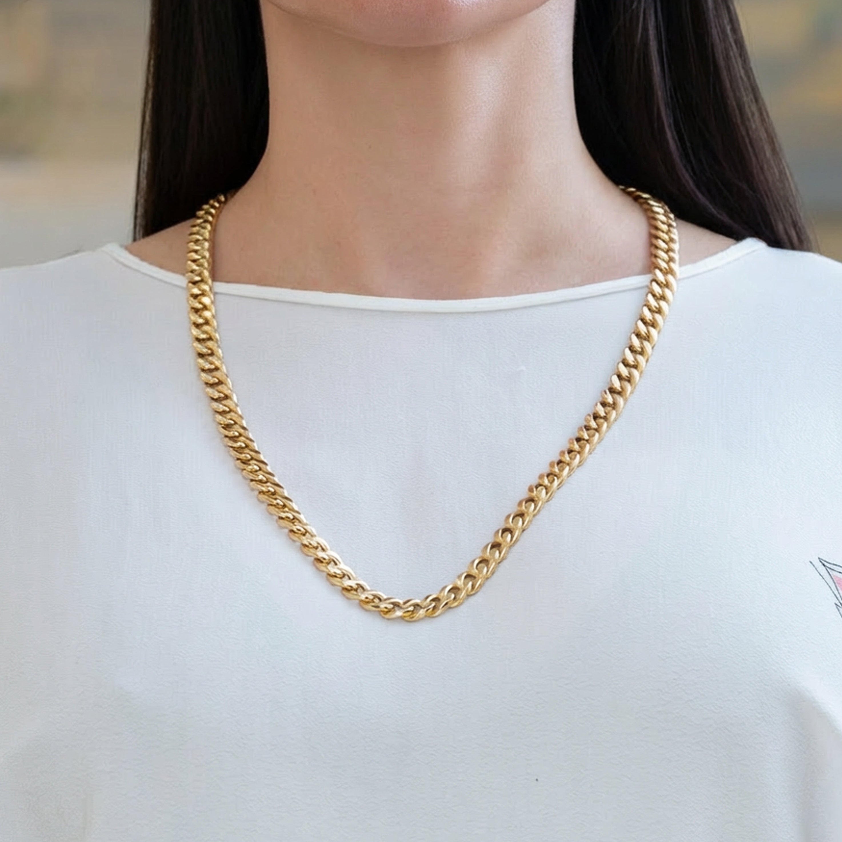 Cadena barbada oro 18k 750 63cm