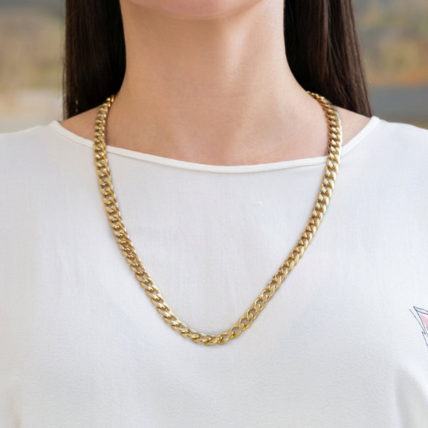 Cadena barbada oro 18k 750 66cm