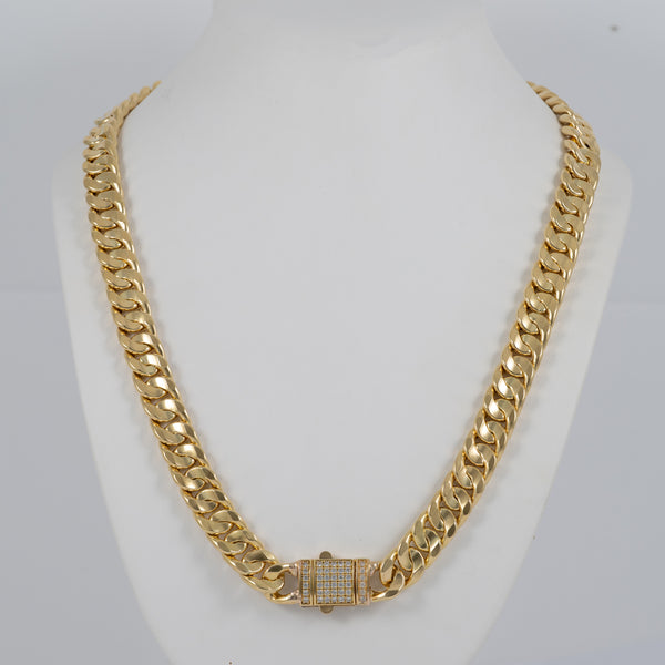 Cadena barbada oro 18k 750 60cm