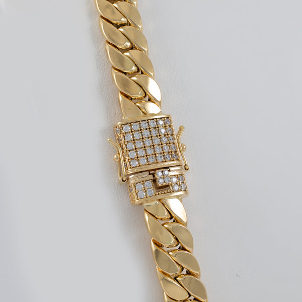 Cadena barbada cubana oro 18k 750 60cm