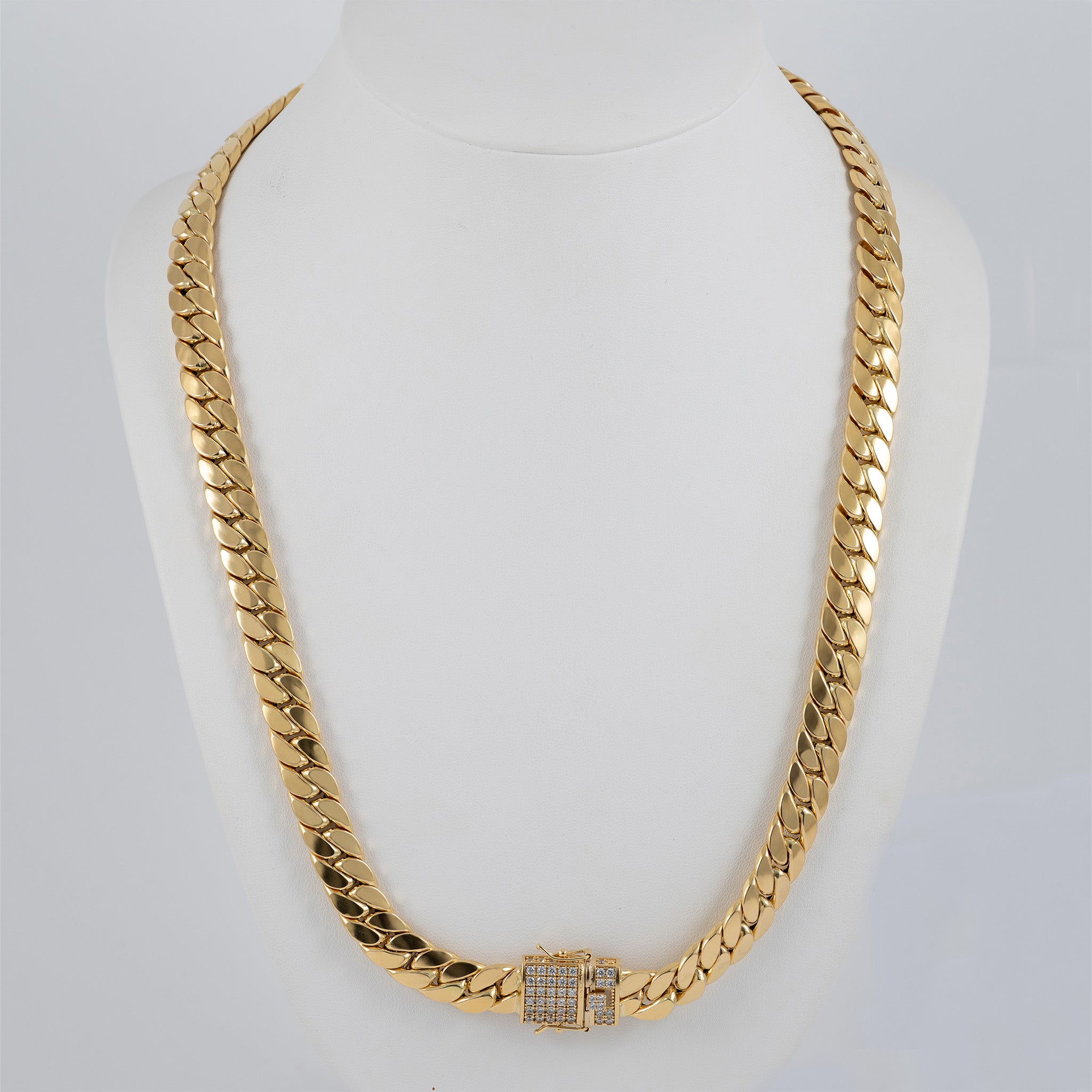 Cadena barbada cubana oro 18k 750 60cm