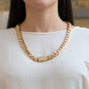 Cadena barbada cubana oro 18k 750 65cm