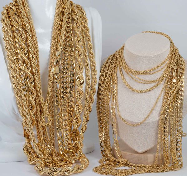 Cadena barbada de oro amarillo 18k 60cm