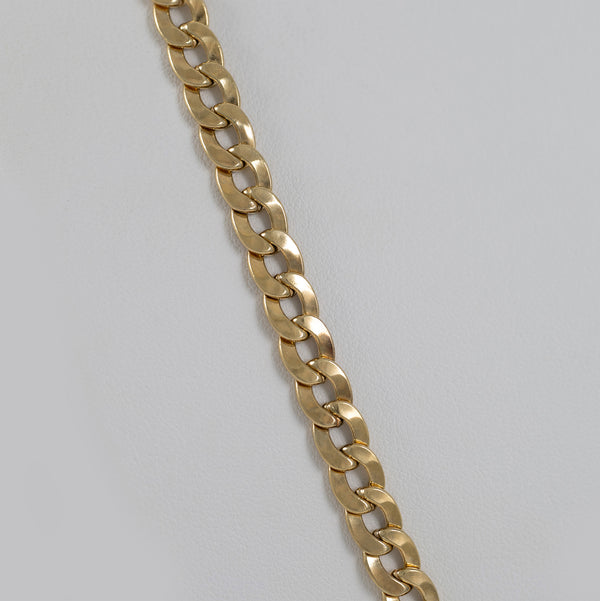 Cadena barbada oro 18k 750 60cm