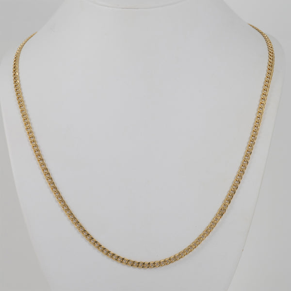 Cadena barbada oro 18k 750 60cm