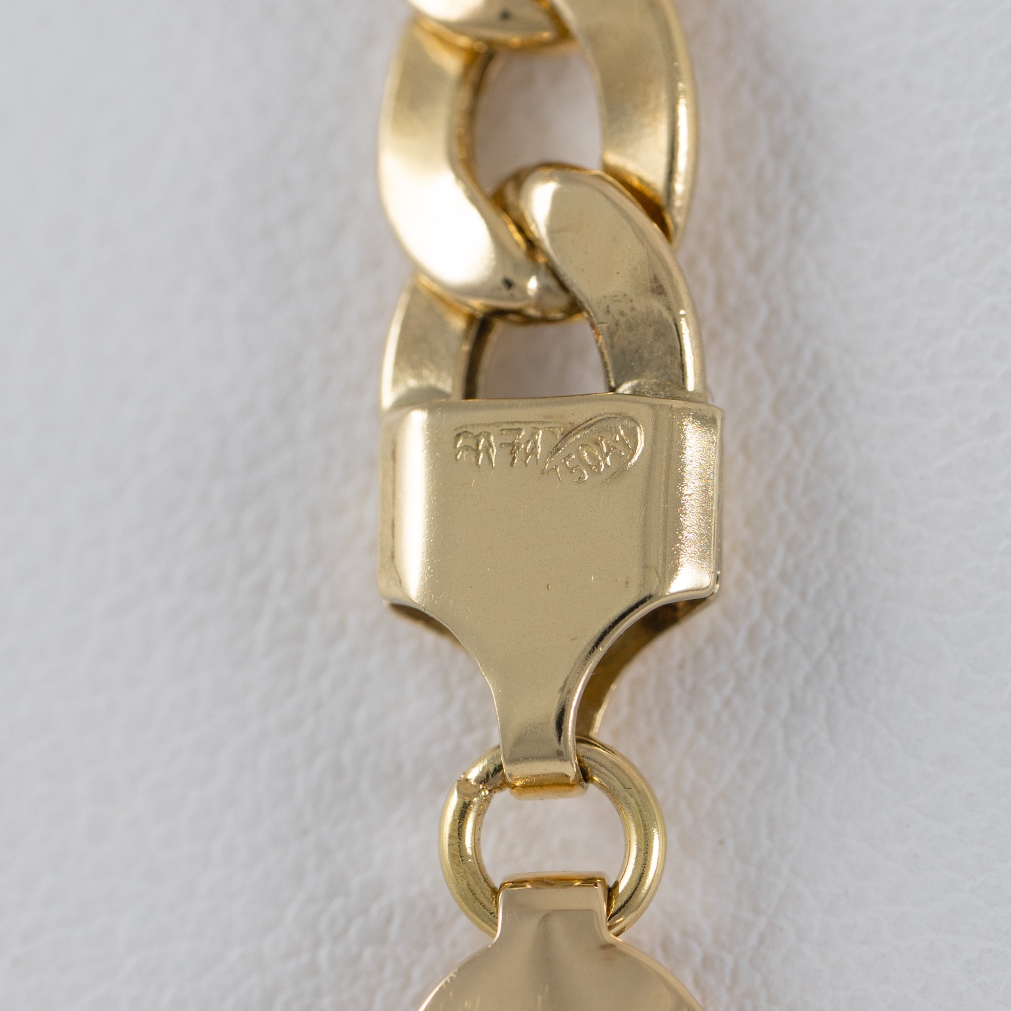 Cadena barbada oro 18k 750 60cm