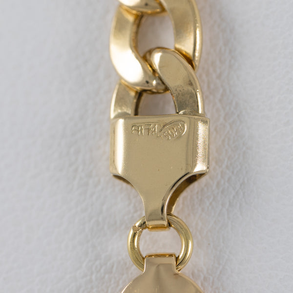 Cadena barbada oro 18k 750 60cm