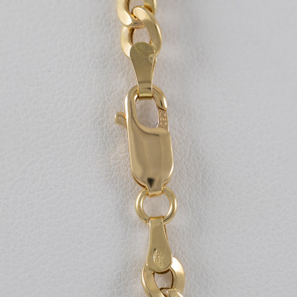 Cadena barbada oro 18k 750 60cm