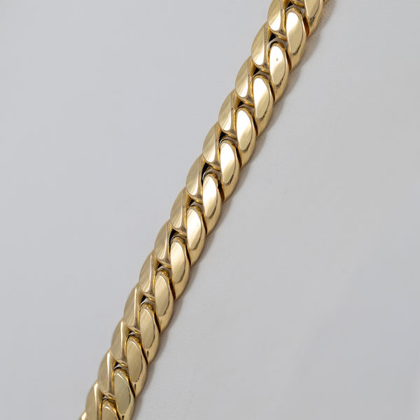 Cadena barbada cubana oro 18k 750 60cm