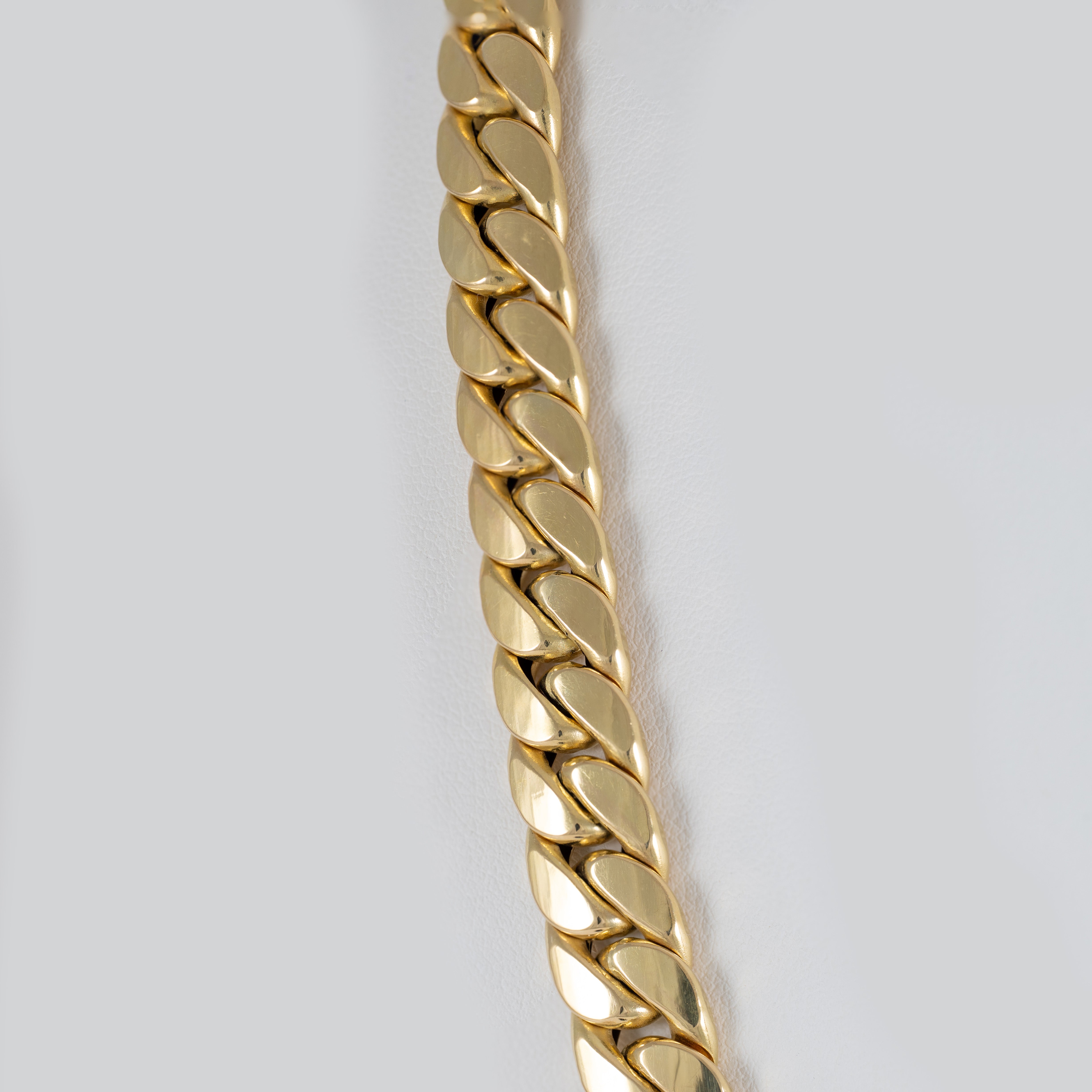 Cadena barbada cubana oro 18k 750 60cm