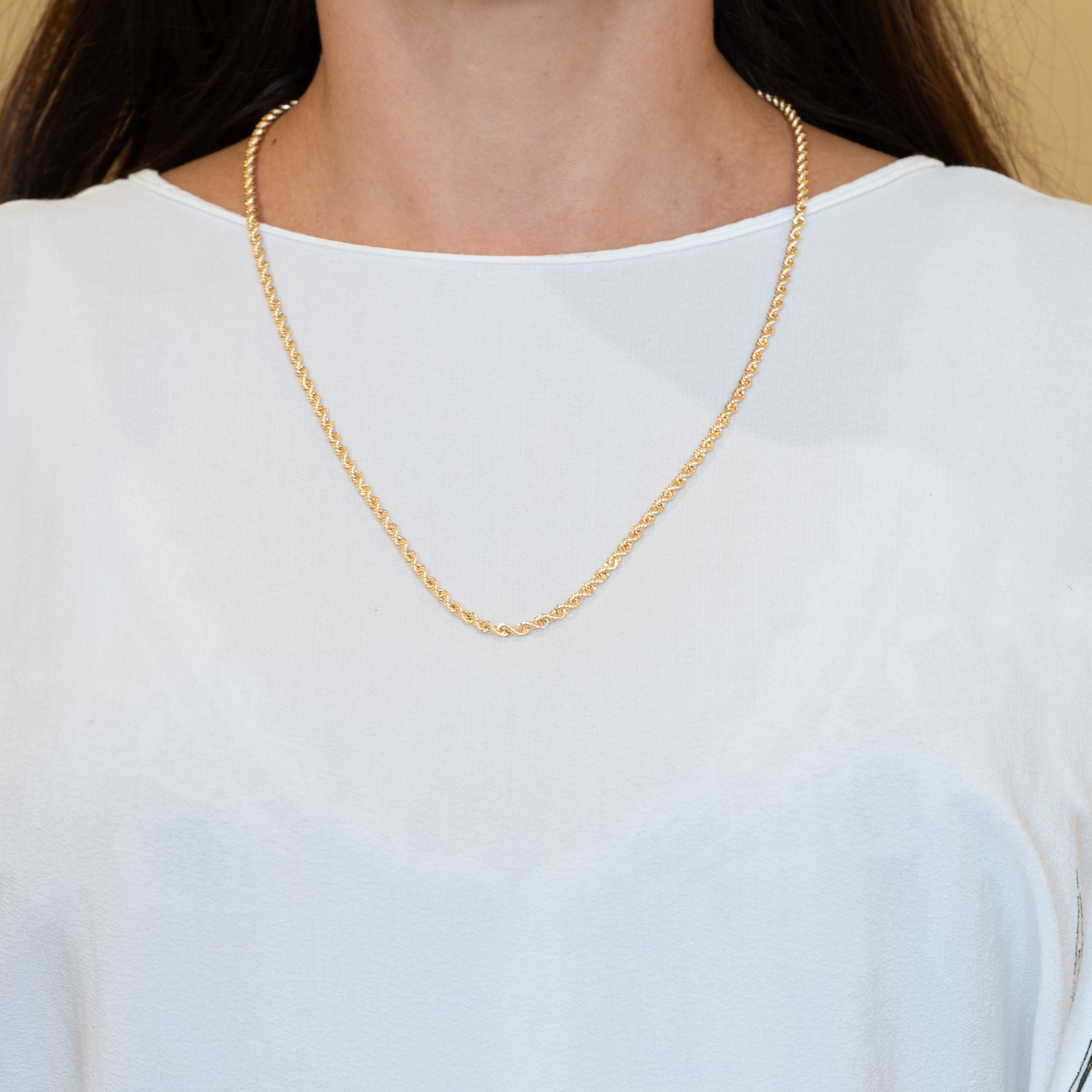 Cadena cordón oro 18k 750 60cm