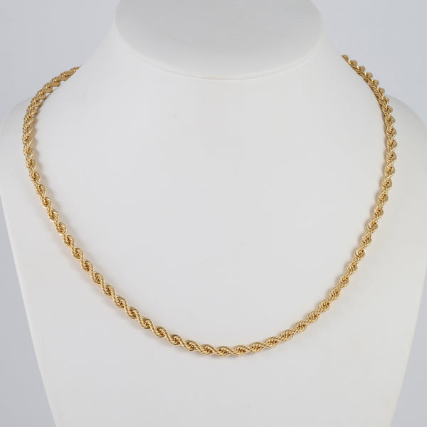 Cadena cordón oro 18k 750 50cm