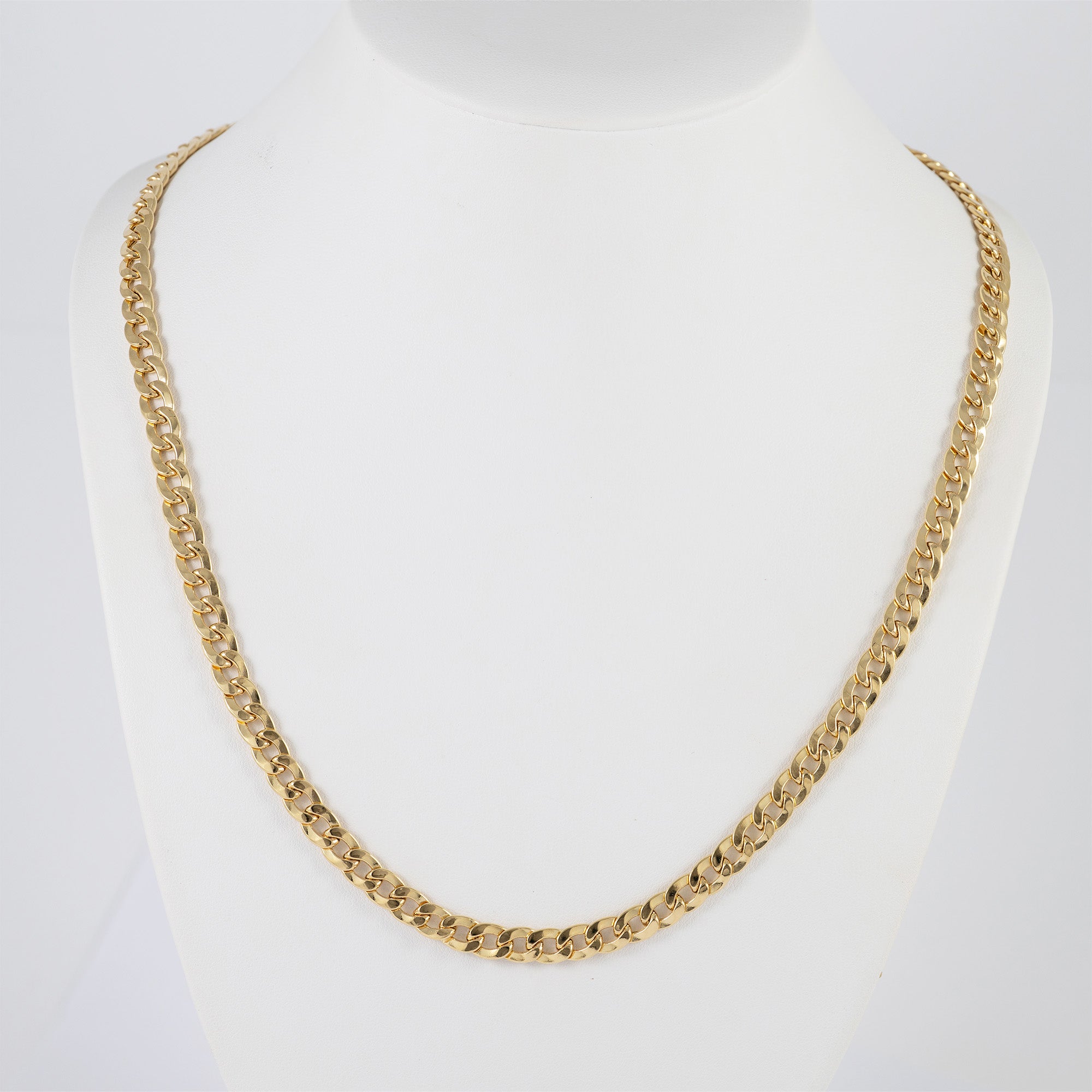 Cadena barbada de oro 18k 750 60cm