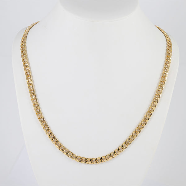 Cadena barbada de oro 18k 750 60cm