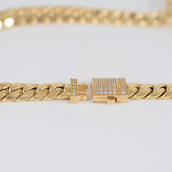 Cadena barbada cubana oro 18k 750 60cm