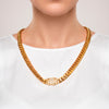 Cadena barbada cubana oro 18k 750 60cm